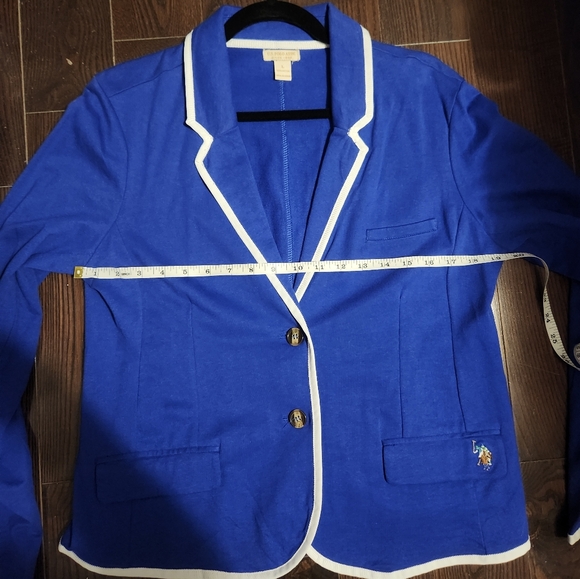 US POLO ASSN. Royal Blue Blazer with White Bias - Picture 5 of 5